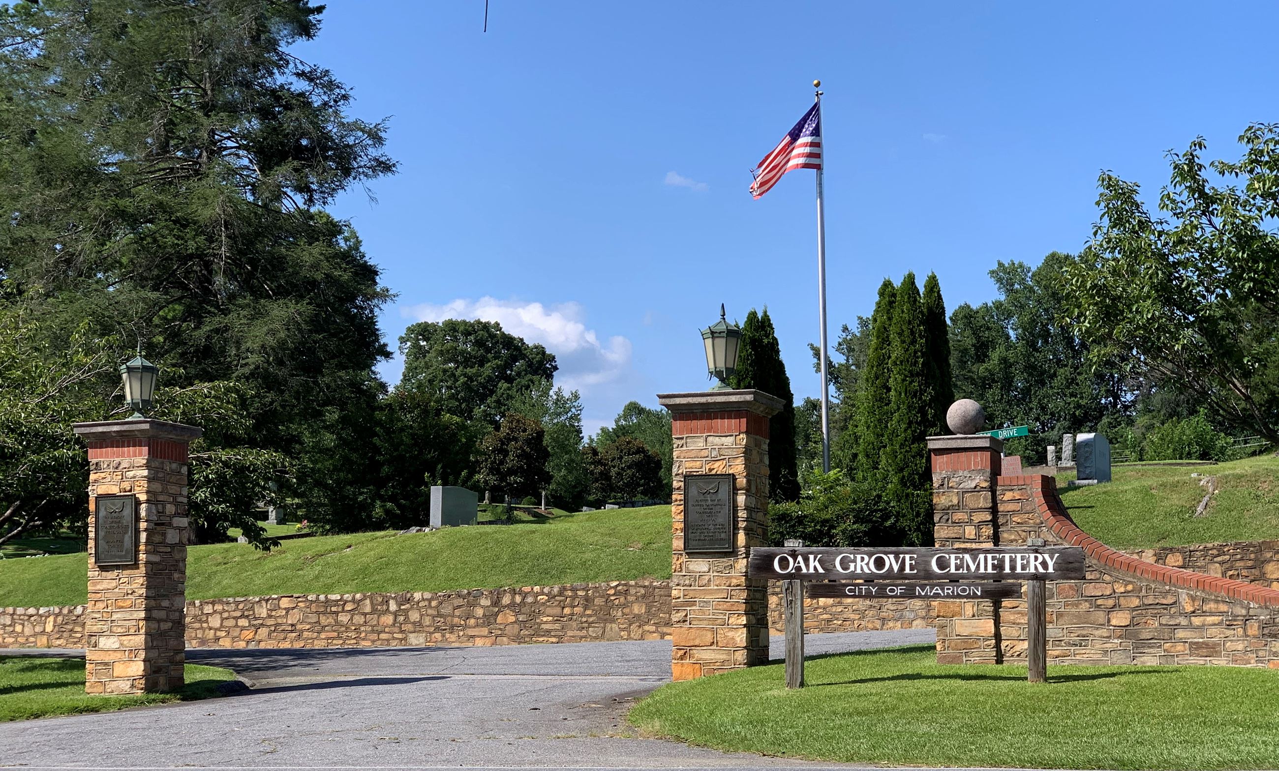 Oak Grove Cemetary Front View 2 (JPEG)